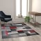 Flash Furniture Red 5' x 7' Modern Color Blocked Area Rug ACD-RGTRZ861-57-RD-GG - alternate 2